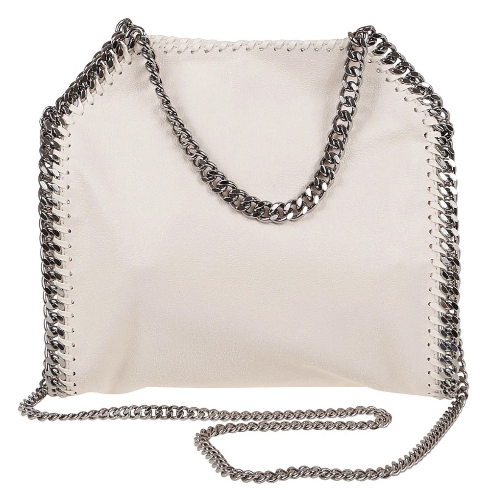 Stella Falabella shaggy deer mini tote white